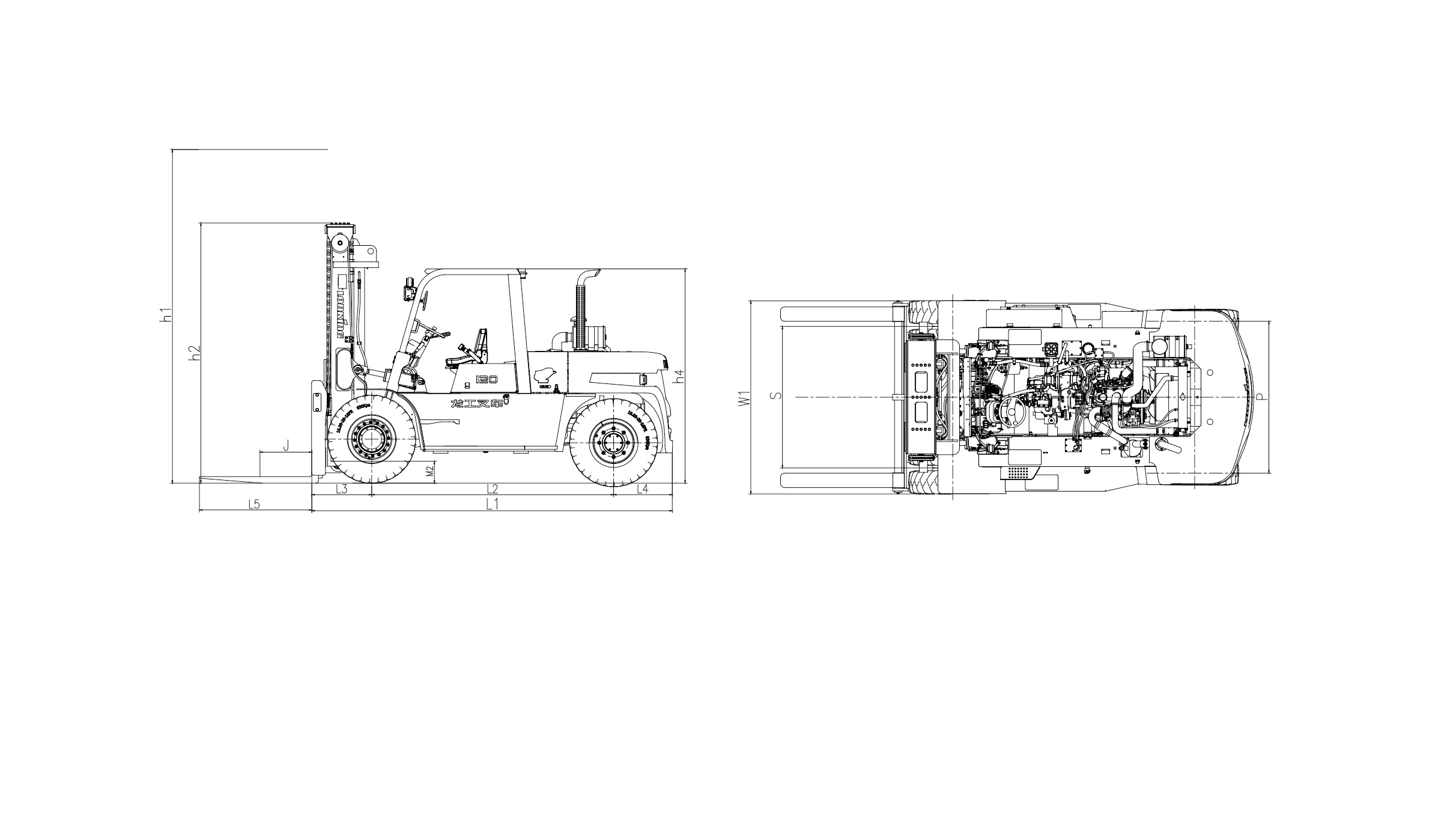 Схема автопогрузчика LG120DT/135DT/160DT(A)/160DT(B)